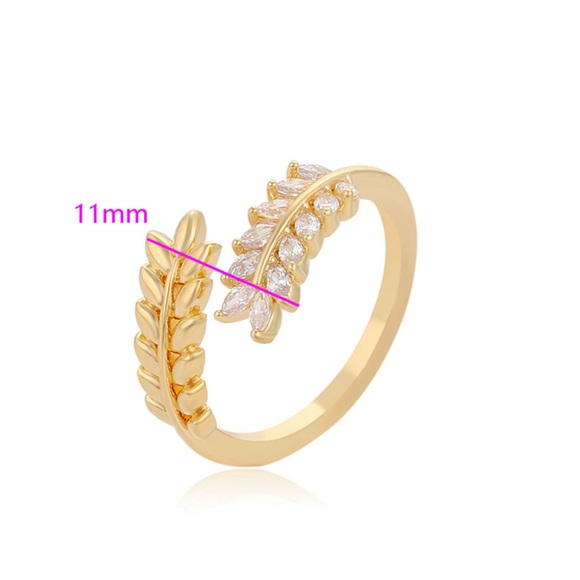 14K Gold Plated Spike Adjustable Ring Waterproof Jewelry - Picture 7 of 14